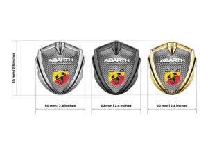Fiat Abarth Metal Domed Emblem Sports Look High-Quality